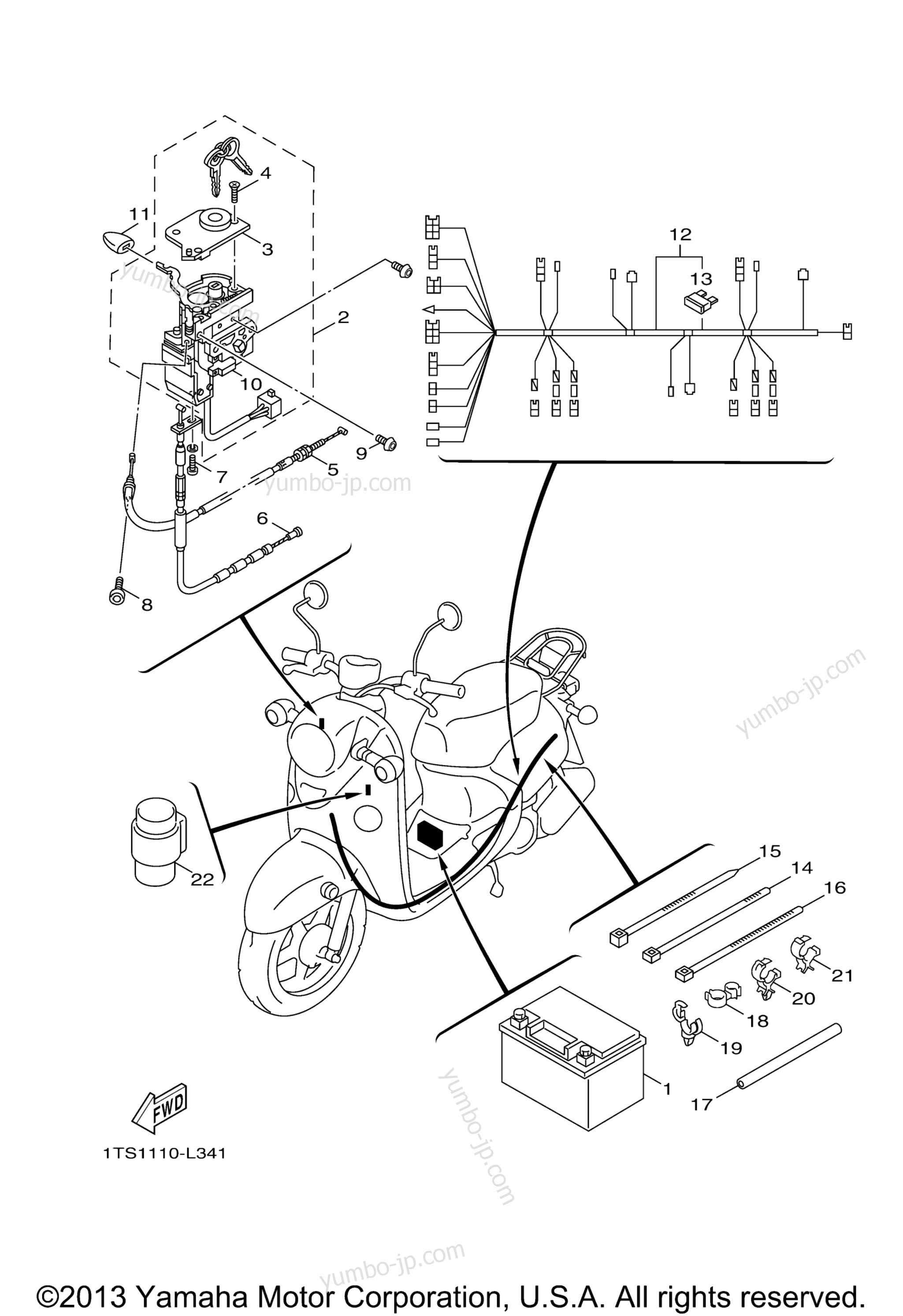Electrical 2 для скутеров YAMAHA VINO CLASSIC (XC50E) 2014 г.