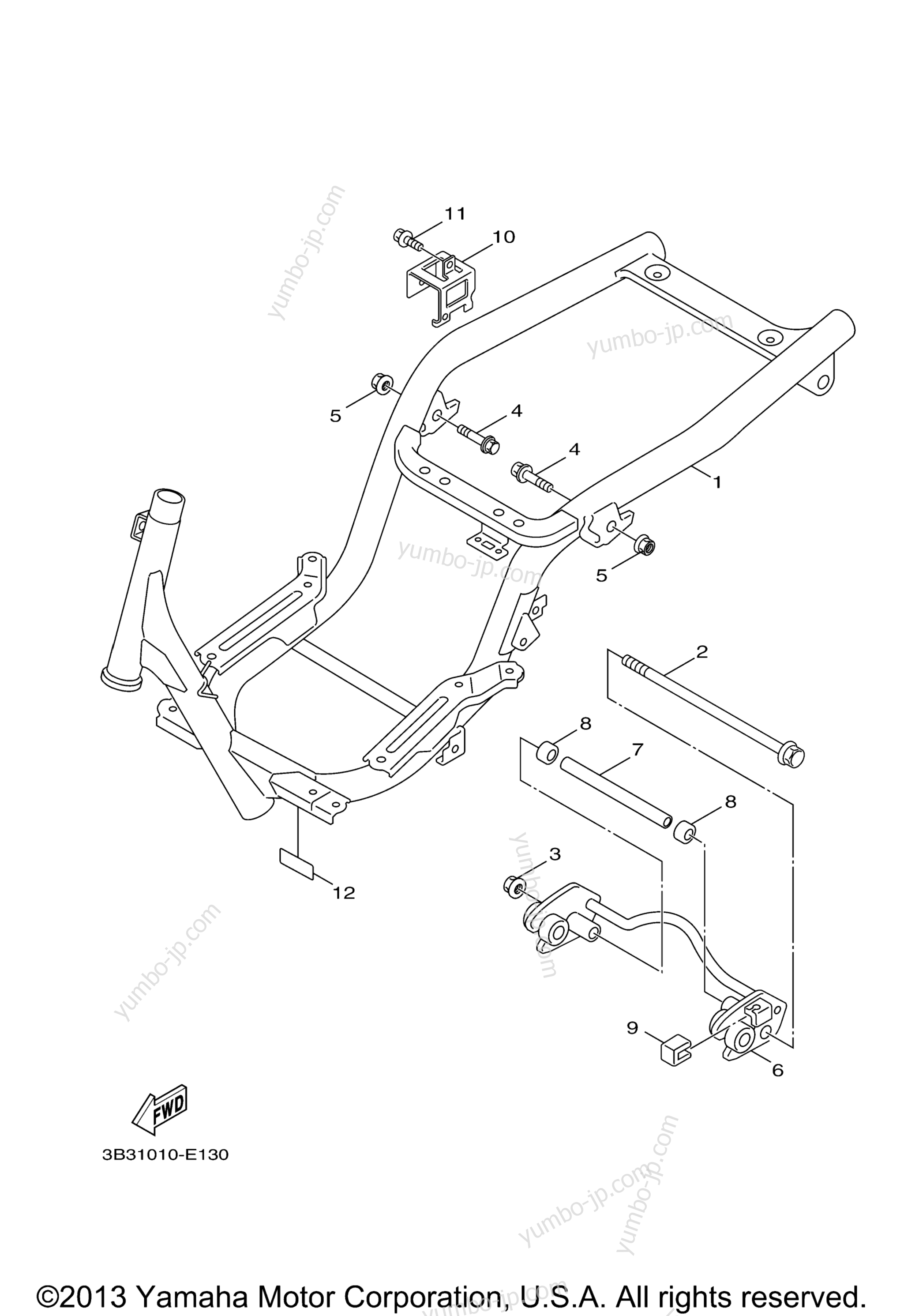 FRAME for scooters YAMAHA C3 (XF50YS) 2009 year