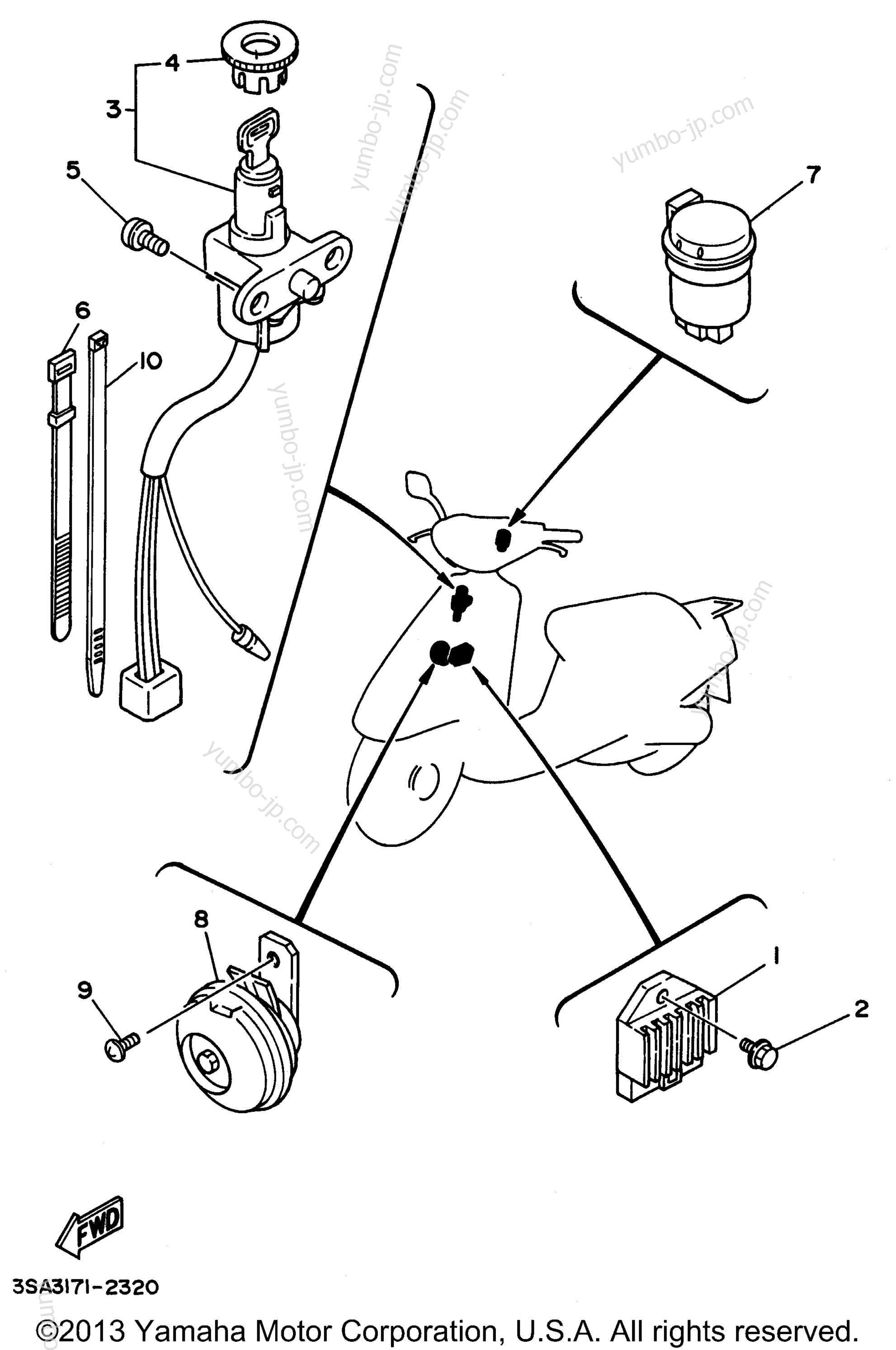 Electrical 1 для скутеров YAMAHA JOG (CY50H) 1996 г.