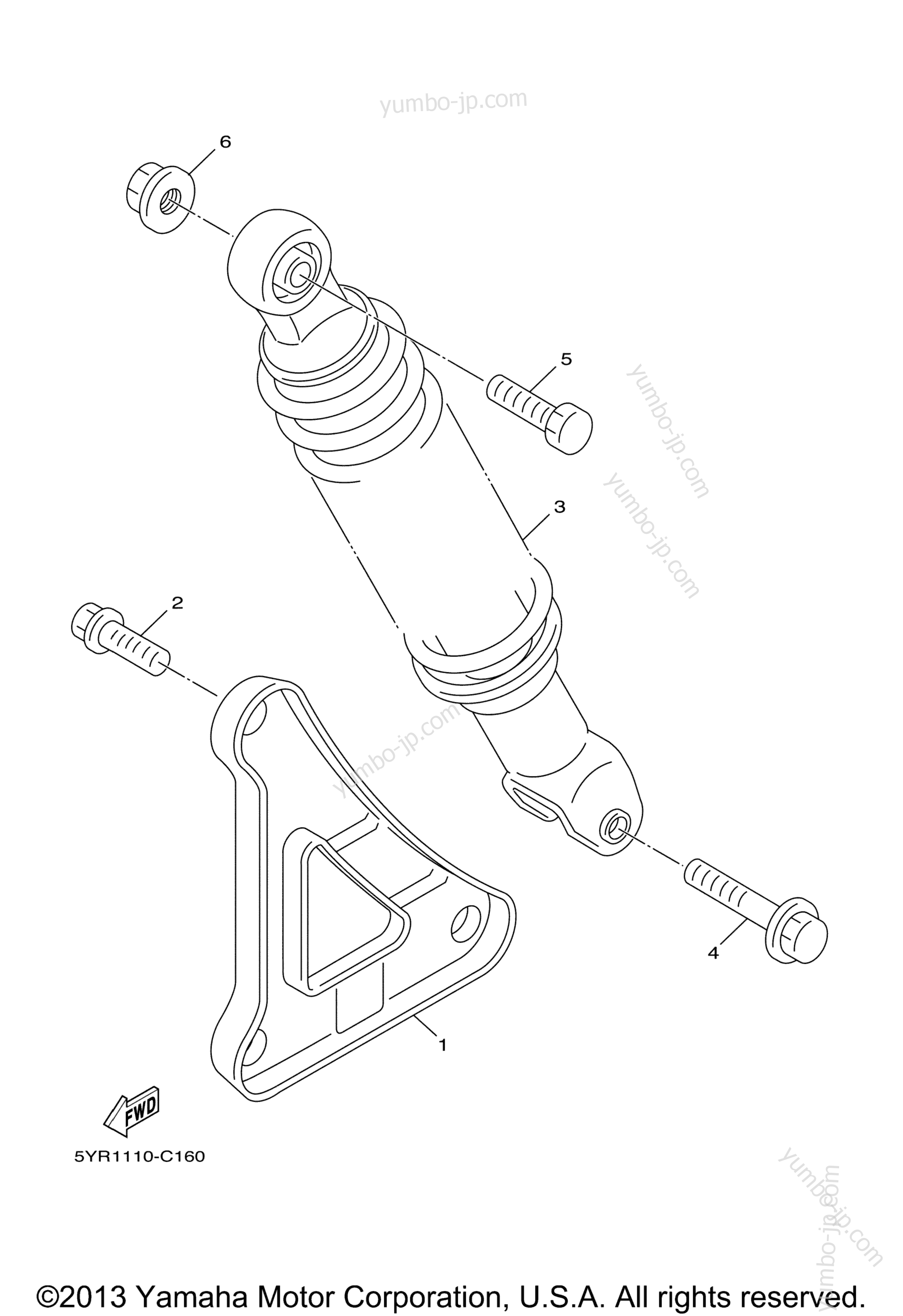 Rear Arm Suspension for scooters YAMAHA VINO 125 (YJ125T) 2005 year