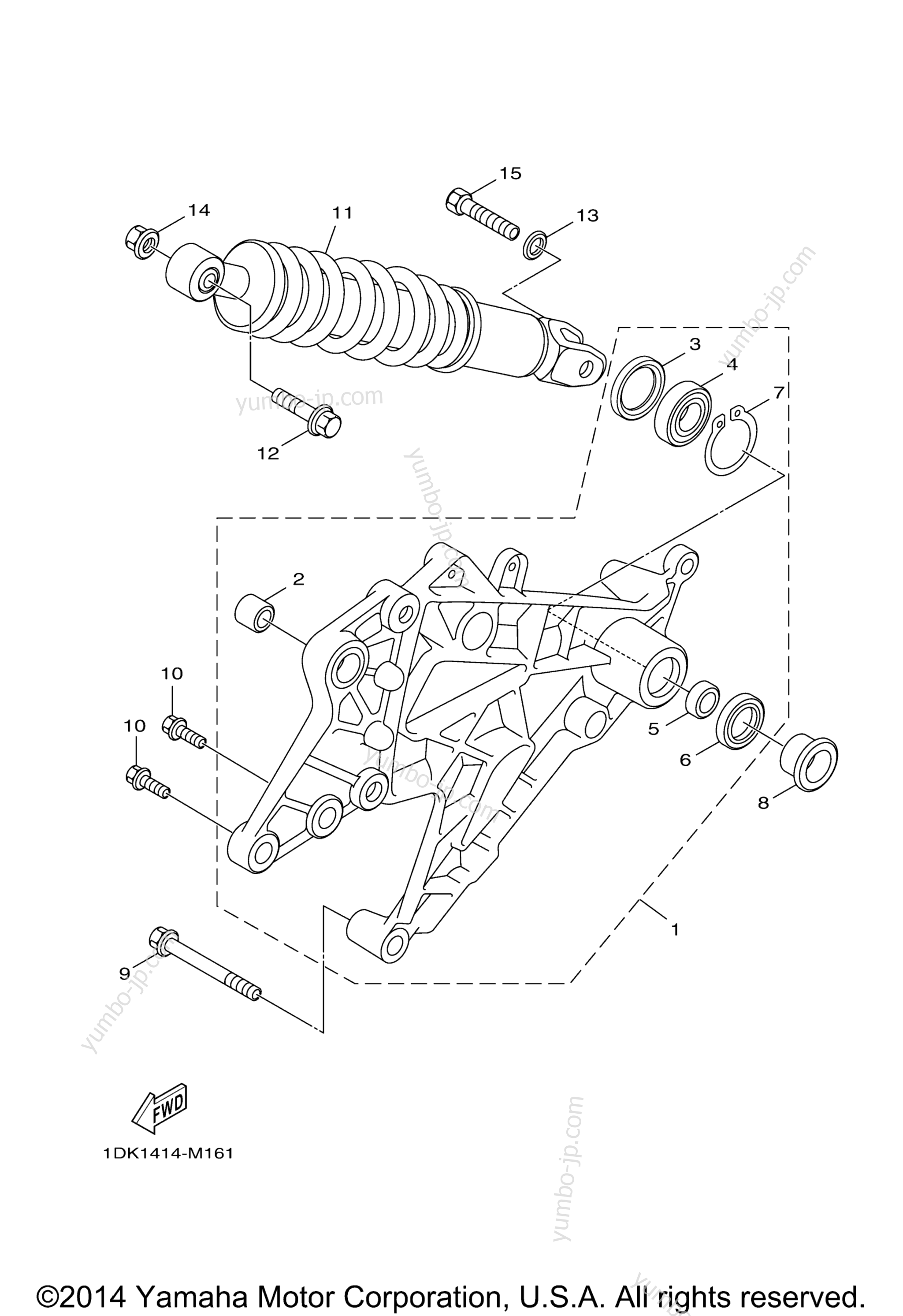 Rear Arm Suspension for scooters YAMAHA SMAX (XC155FGY) 2015 year