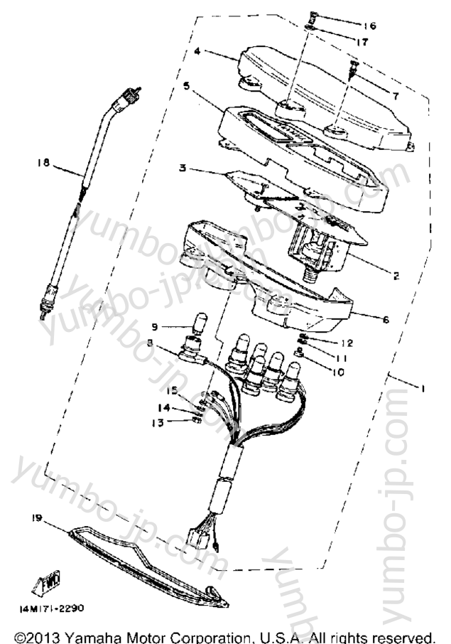 Измерительные приборы для скутеров YAMAHA CV50L 1984 г.