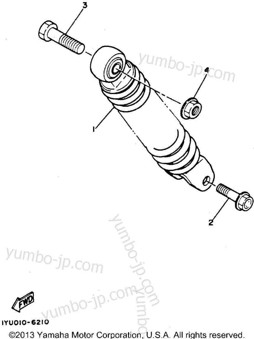 Rear Shocks для скутеров YAMAHA RAZZ (SH50F) 1994 г.
