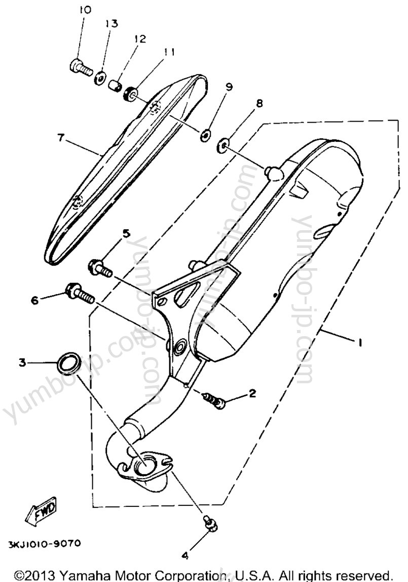 Exhaust для скутеров YAMAHA JOG (CY50D) 1992 г.