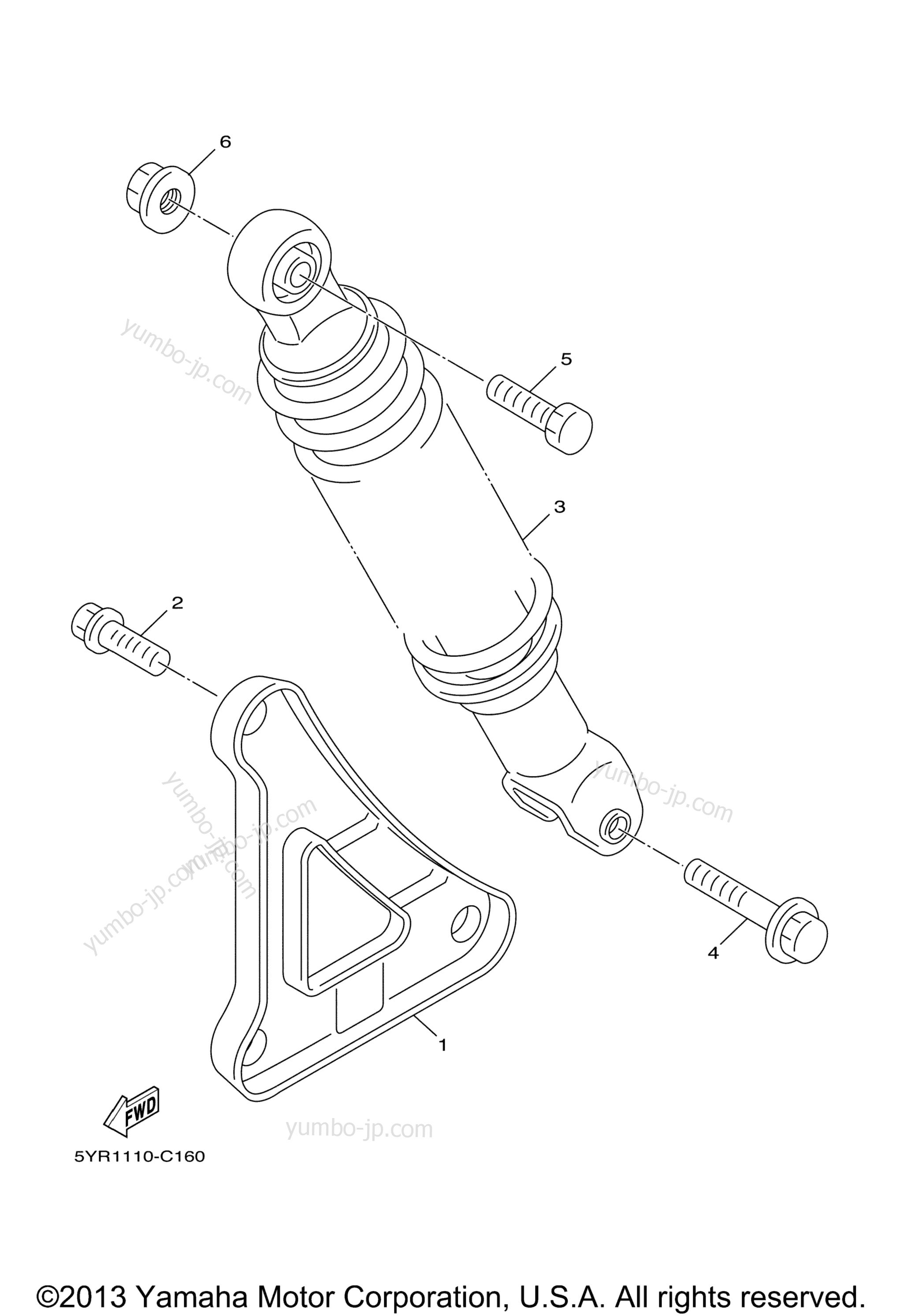 Rear Arm Suspension for scooters YAMAHA VINO 125 (YJ125S) 2004 year