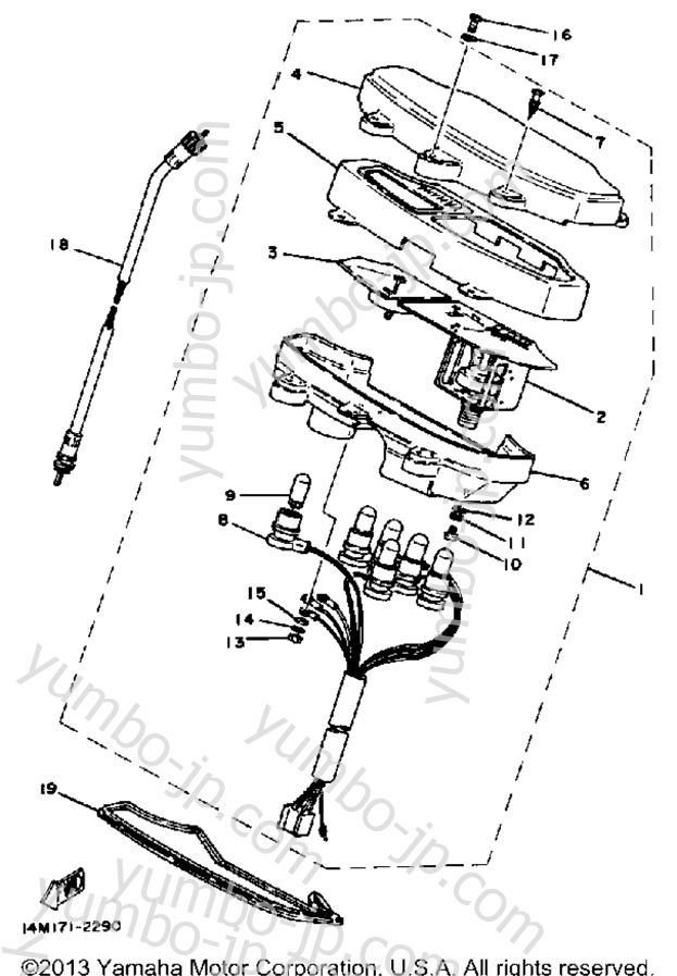 Измерительные приборы для скутеров YAMAHA RIVA 80 (CV80L) 1984 г.