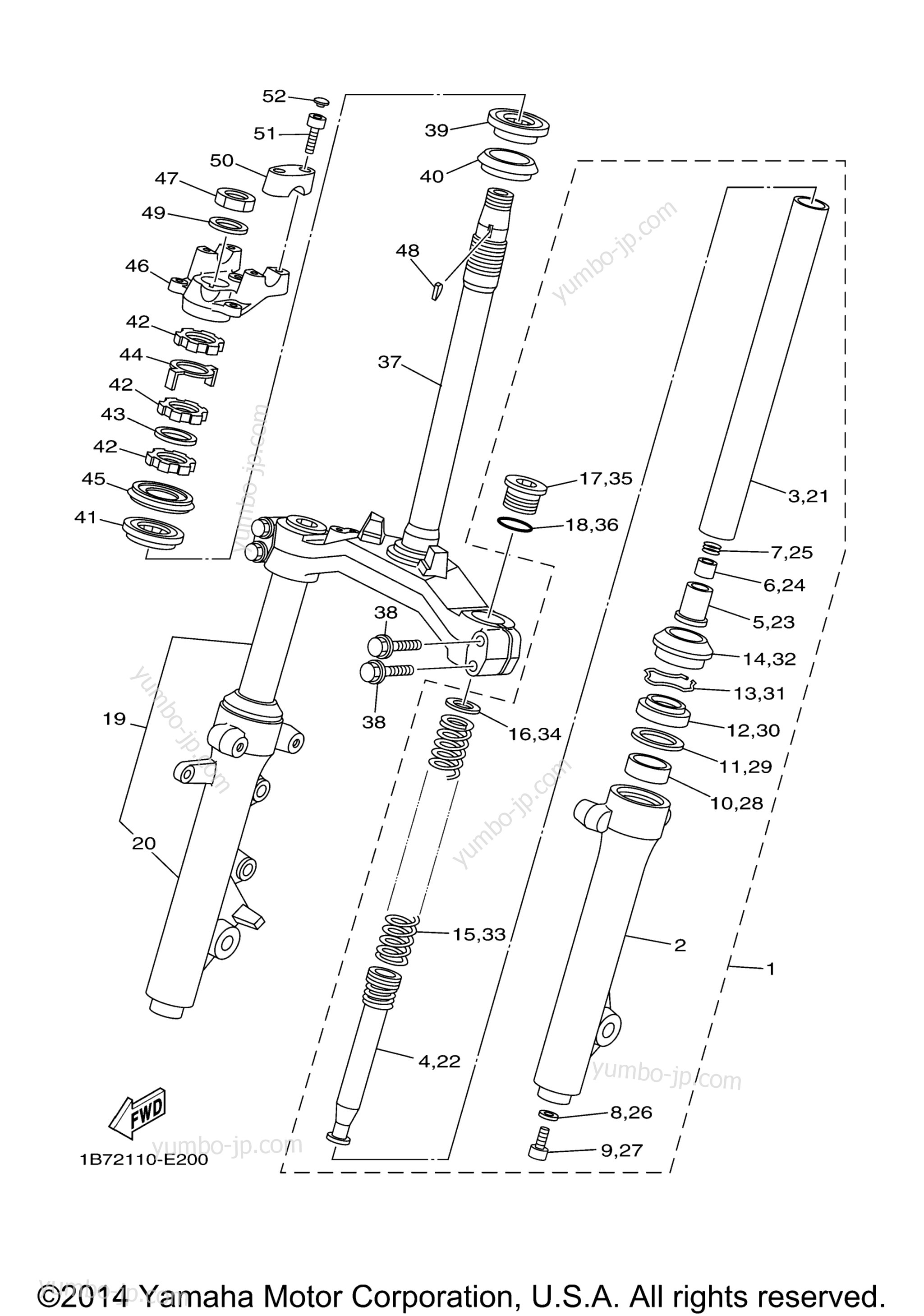 Steering для скутеров YAMAHA MORPHOUS (CP250XL) 2008 г.