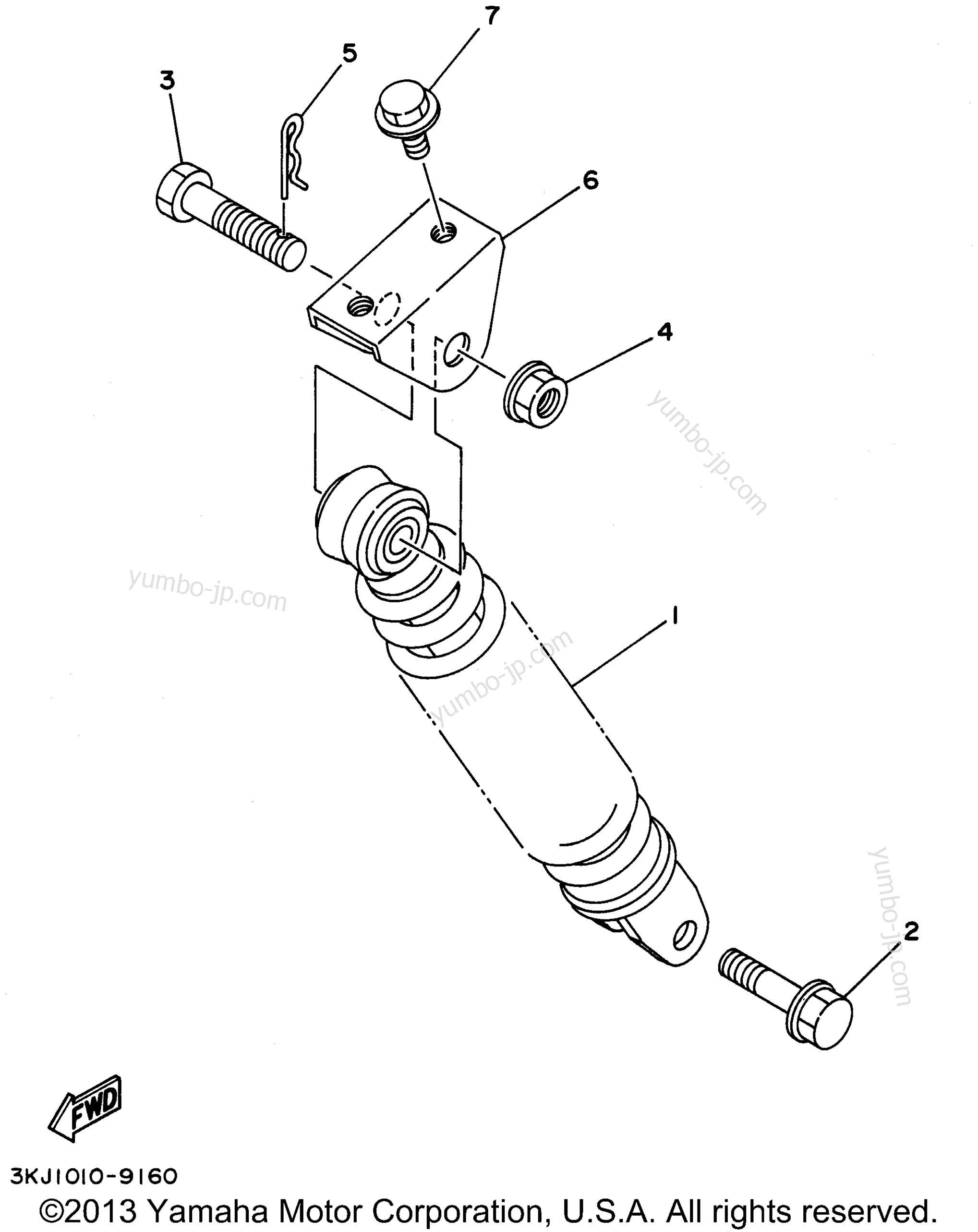 Rear Suspension for scooters YAMAHA JOG (CY50K) 1998 year