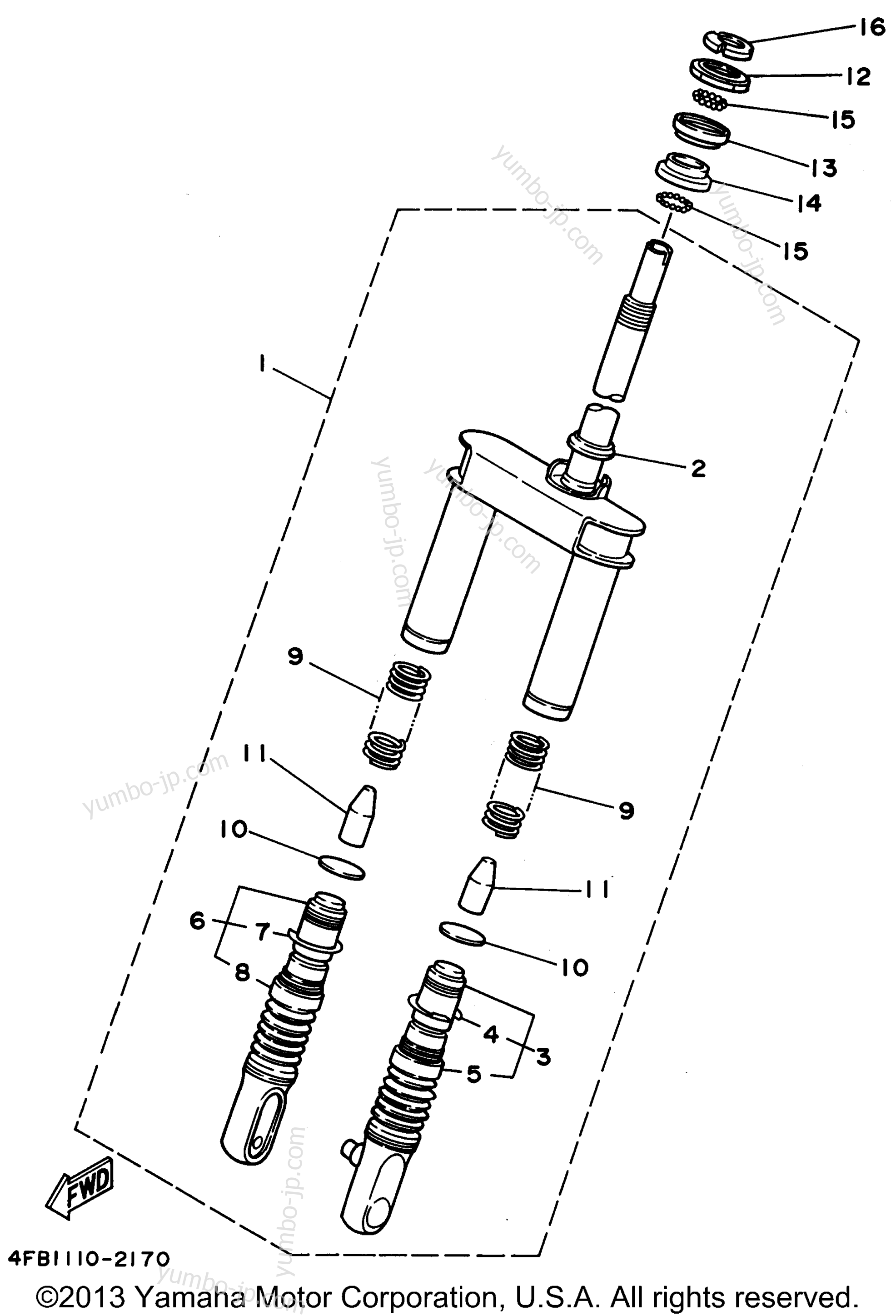 FRONT FORK for scooters YAMAHA JOG (CY50G) 1995 year