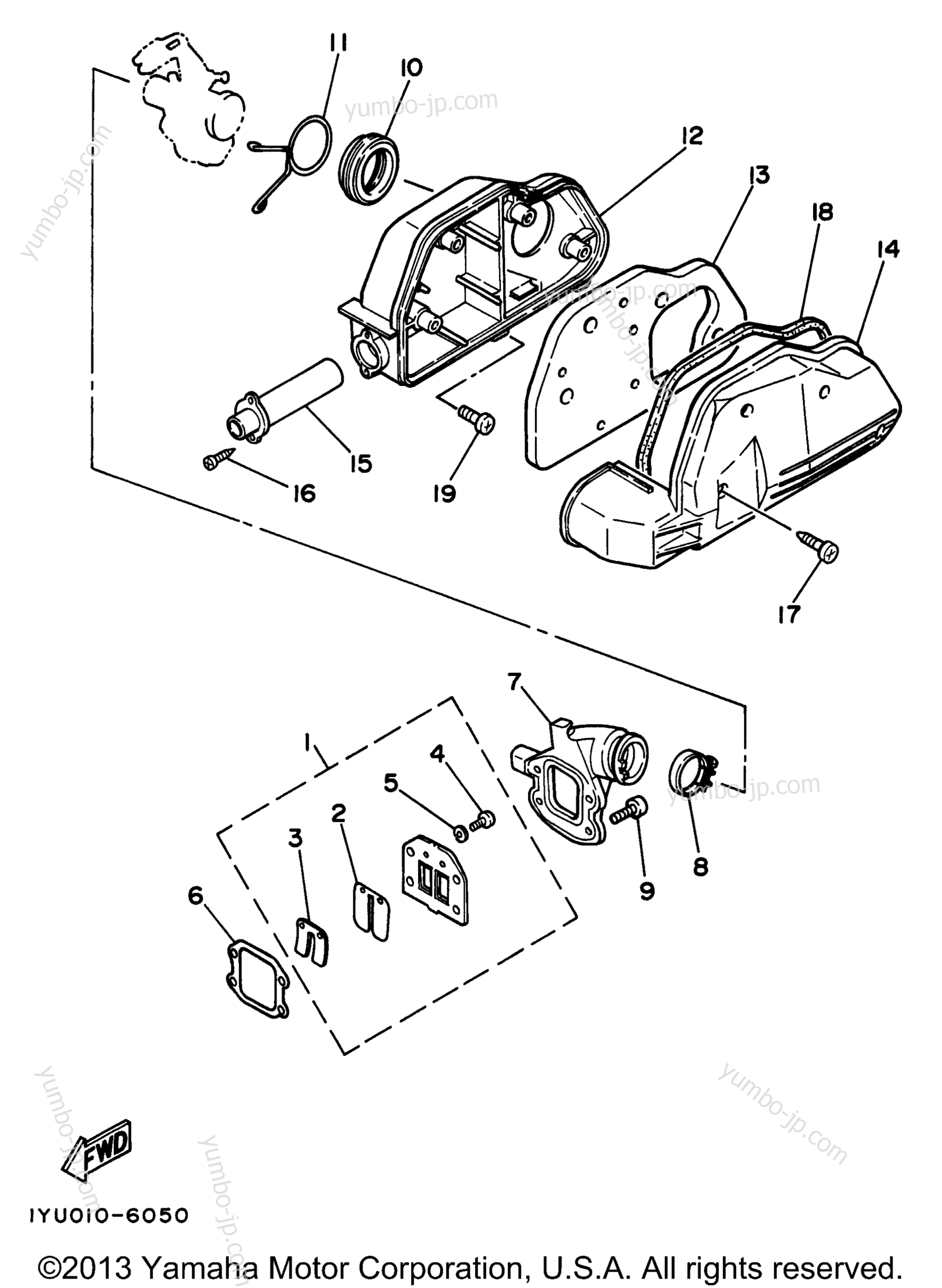 Intake для скутеров YAMAHA RAZZ (SH50H) 1996 г.
