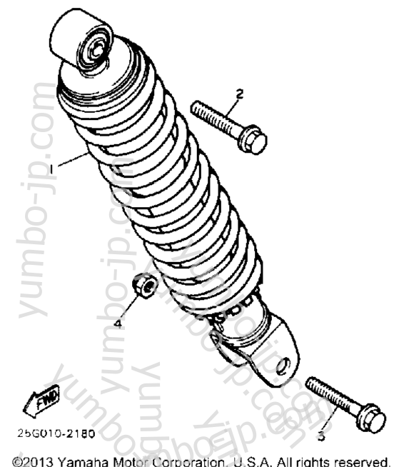 Rear Shocks for scooters YAMAHA RIVA 180Z (XC180ZL) 1984 year
