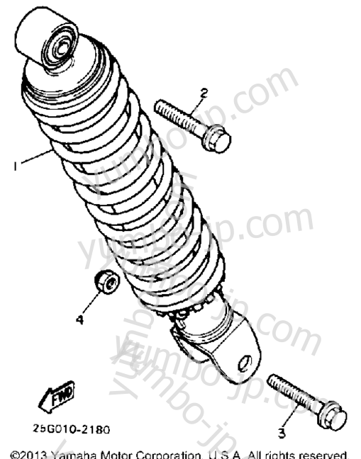 Rear Shocks for scooters YAMAHA RIVA 180 (XC180DN) 1985 year