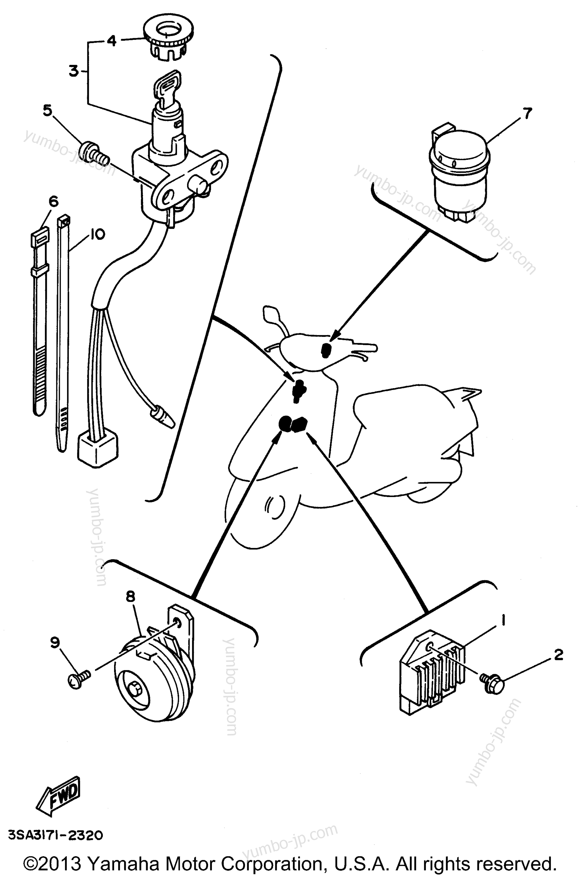 Electrical 1 для скутеров YAMAHA JOG (CY50J) 1997 г.