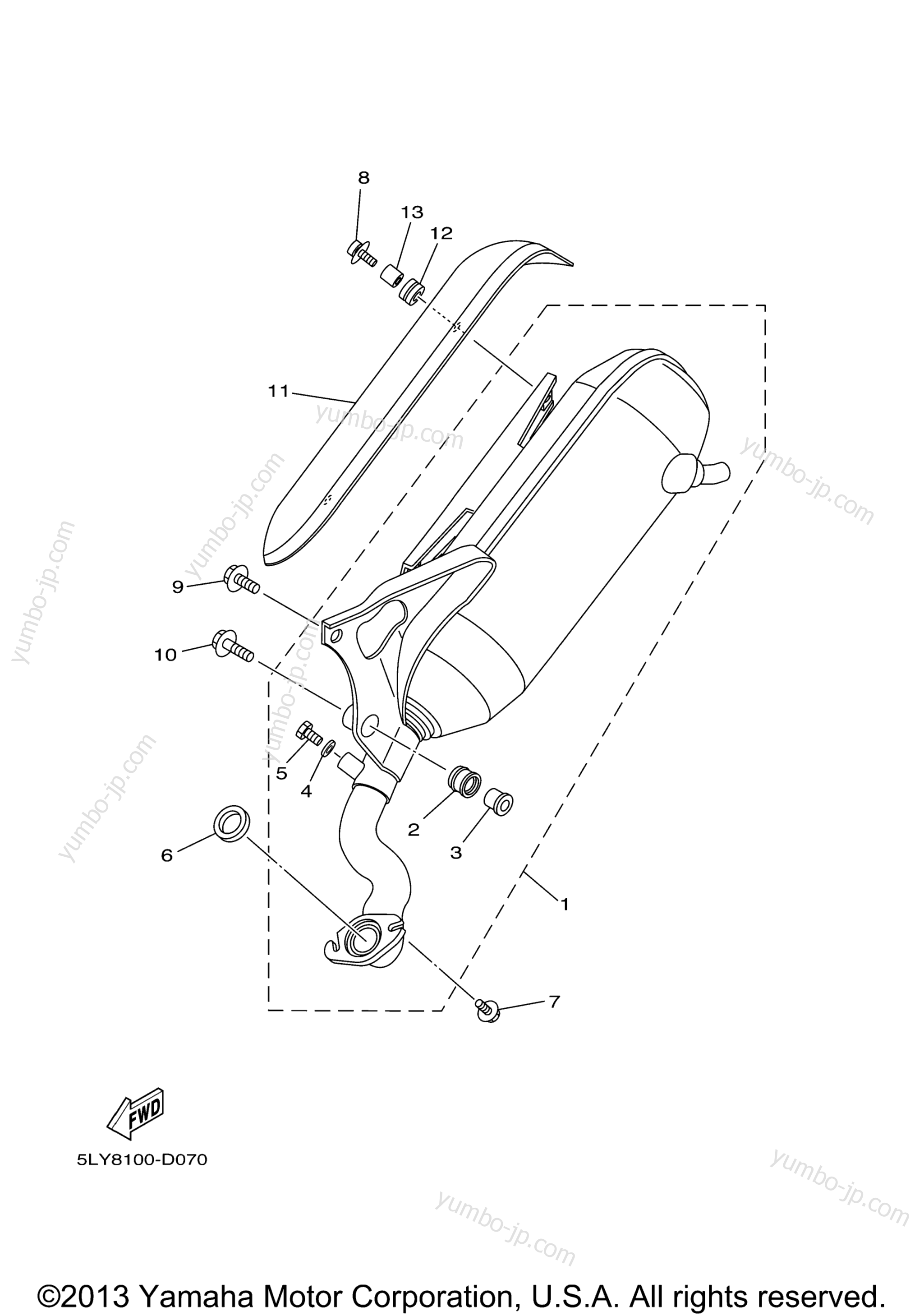 Exhaust для скутеров YAMAHA VINO CLASSIC (YJ50RAT) 2005 г.