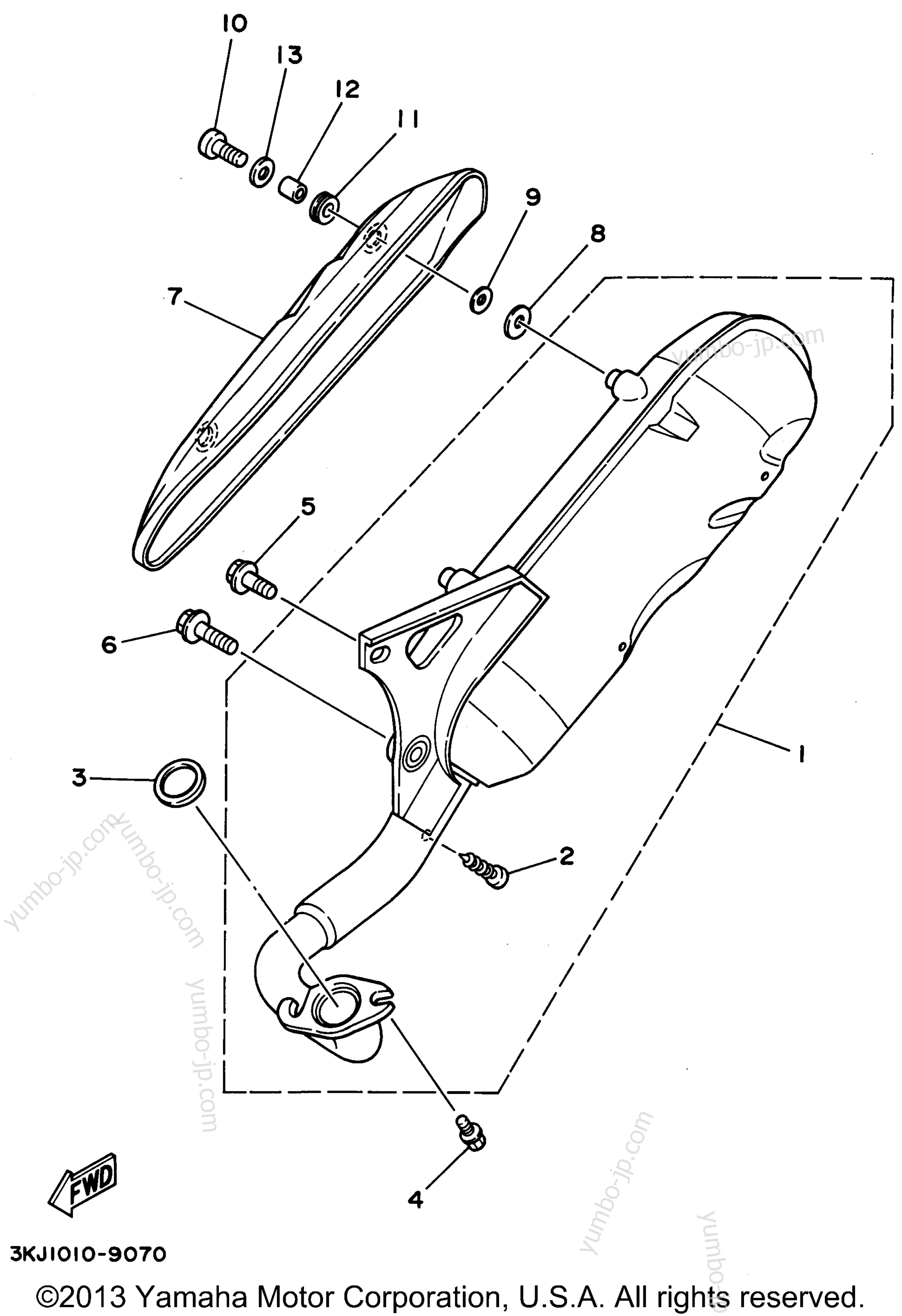 Exhaust для скутеров YAMAHA JOG (CY50G) 1995 г.