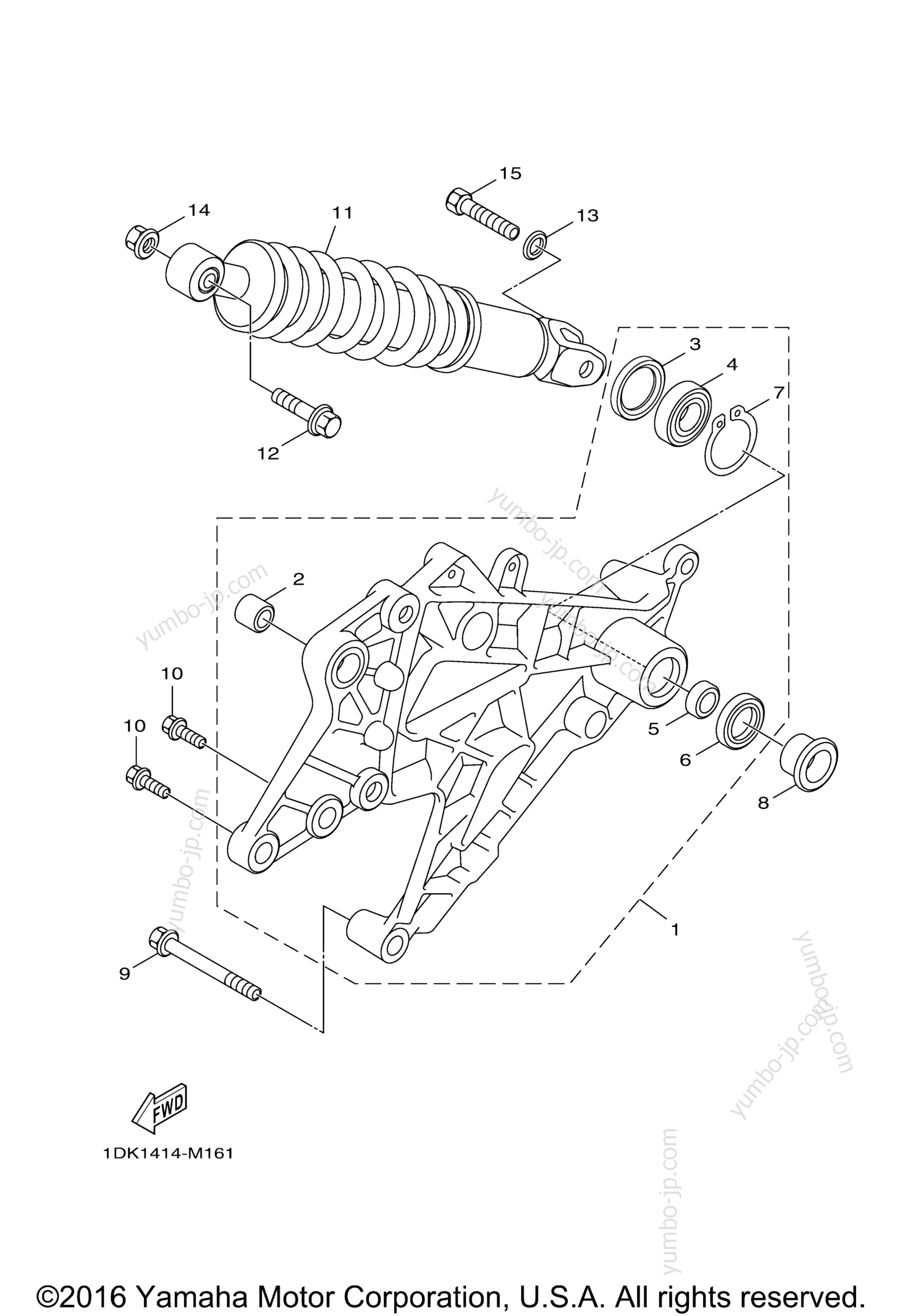 Rear Arm Suspension for scooters YAMAHA SMAX (XC155GGY) 2016 year