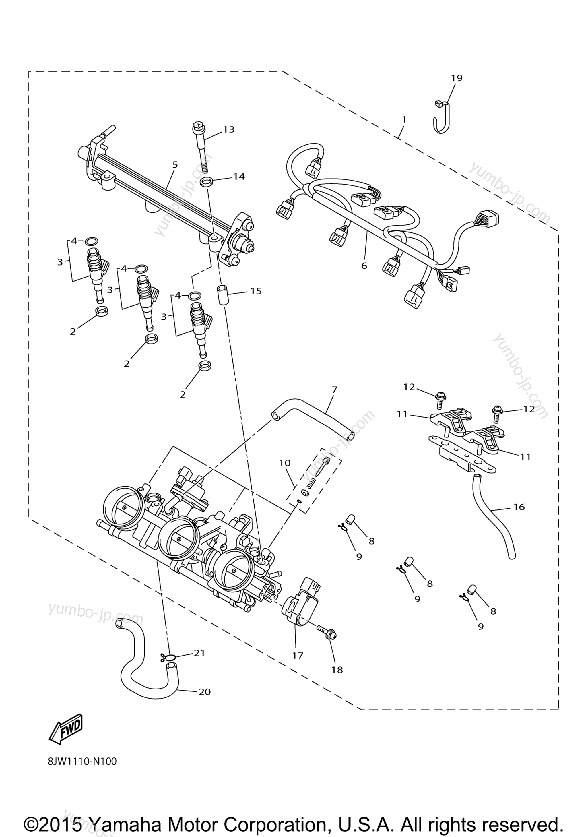 Intake 2 для снегоходов YAMAHA SRVIPER L TX DX (SR10LDGR) 2016 г.