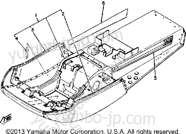 Frame Et250d - E for snowmobiles YAMAHA ET250C 1979 year