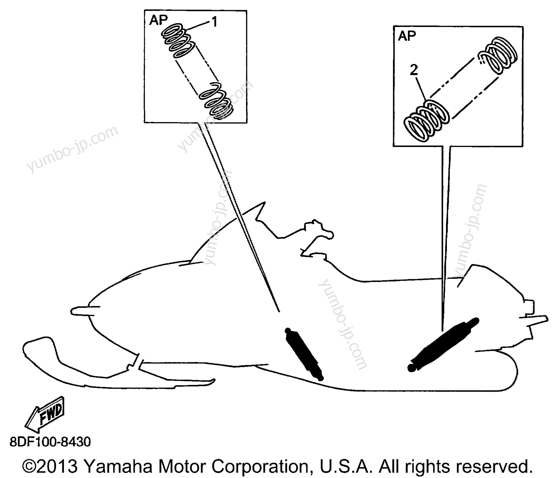Alternate Rear Suspension for snowmobiles YAMAHA VMAX 500 SX (VX500SXBC) 1999 year