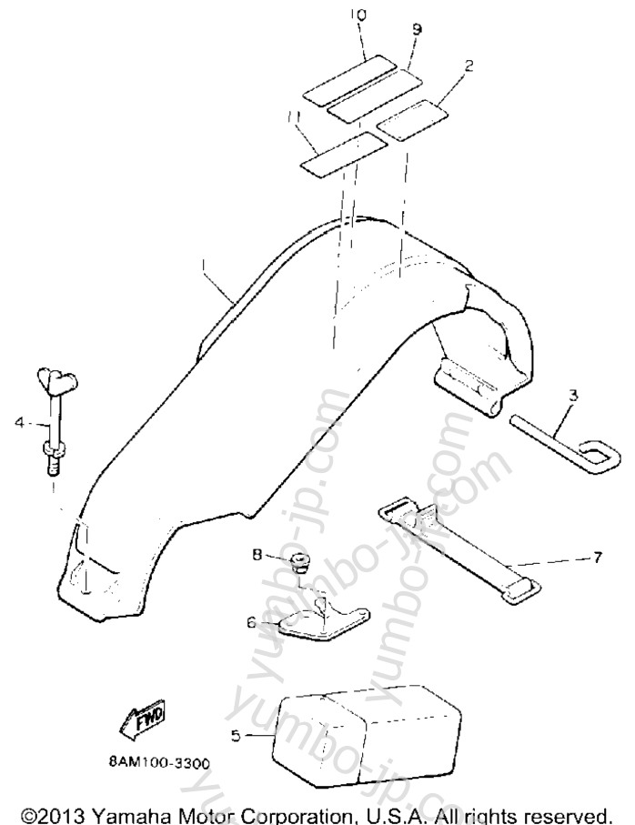 Guard - Luggage Box for snowmobiles YAMAHA PHAZER II ST (PZ480STT) 1993 year