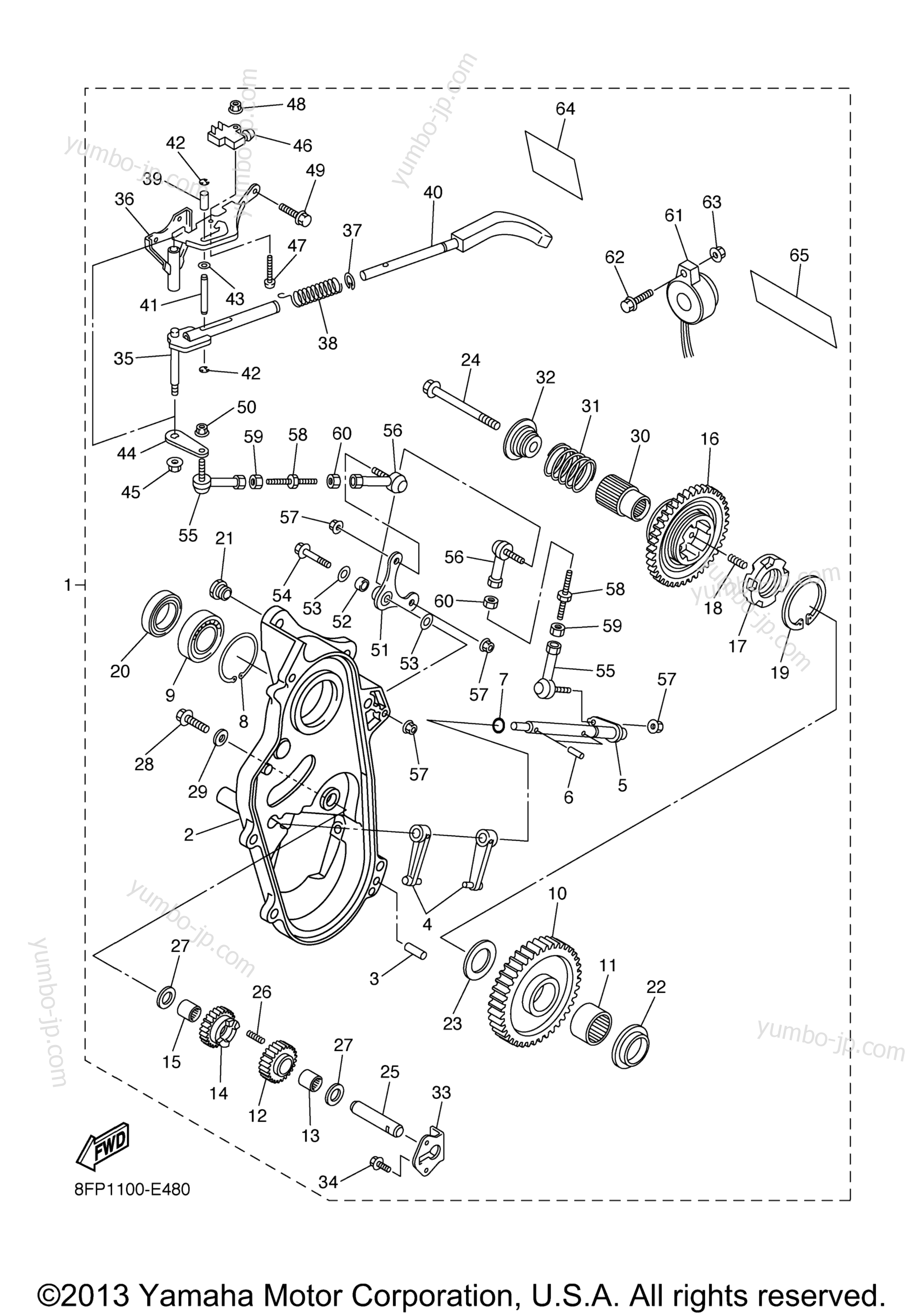 Alternate Reverse Gear Kit for snowmobiles YAMAHA APEX MOUNTAIN (RX10ML) 2006 year