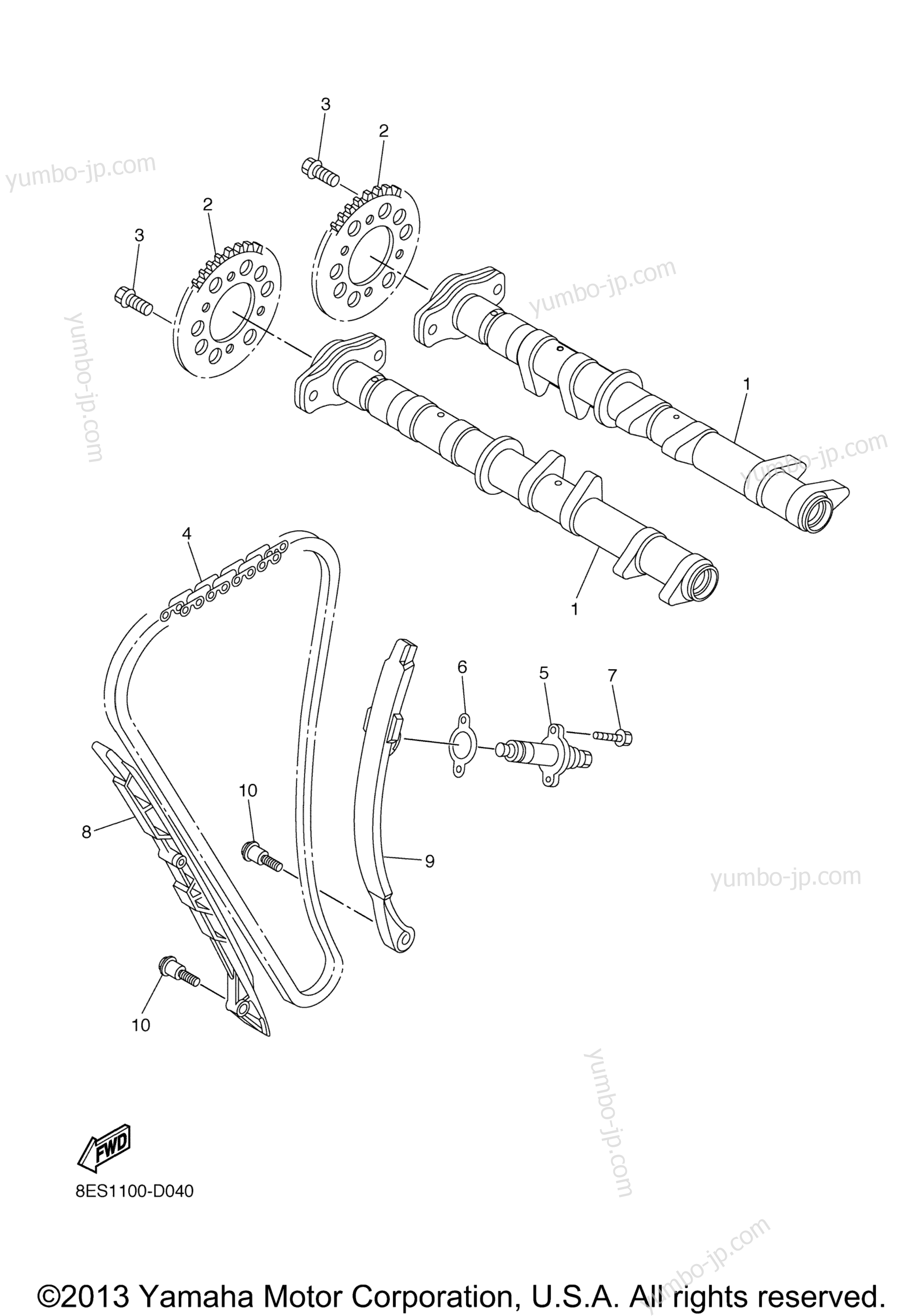 Camshaft Chain для снегоходов YAMAHA RS VENTURE (RST90ZS) 2010 г.