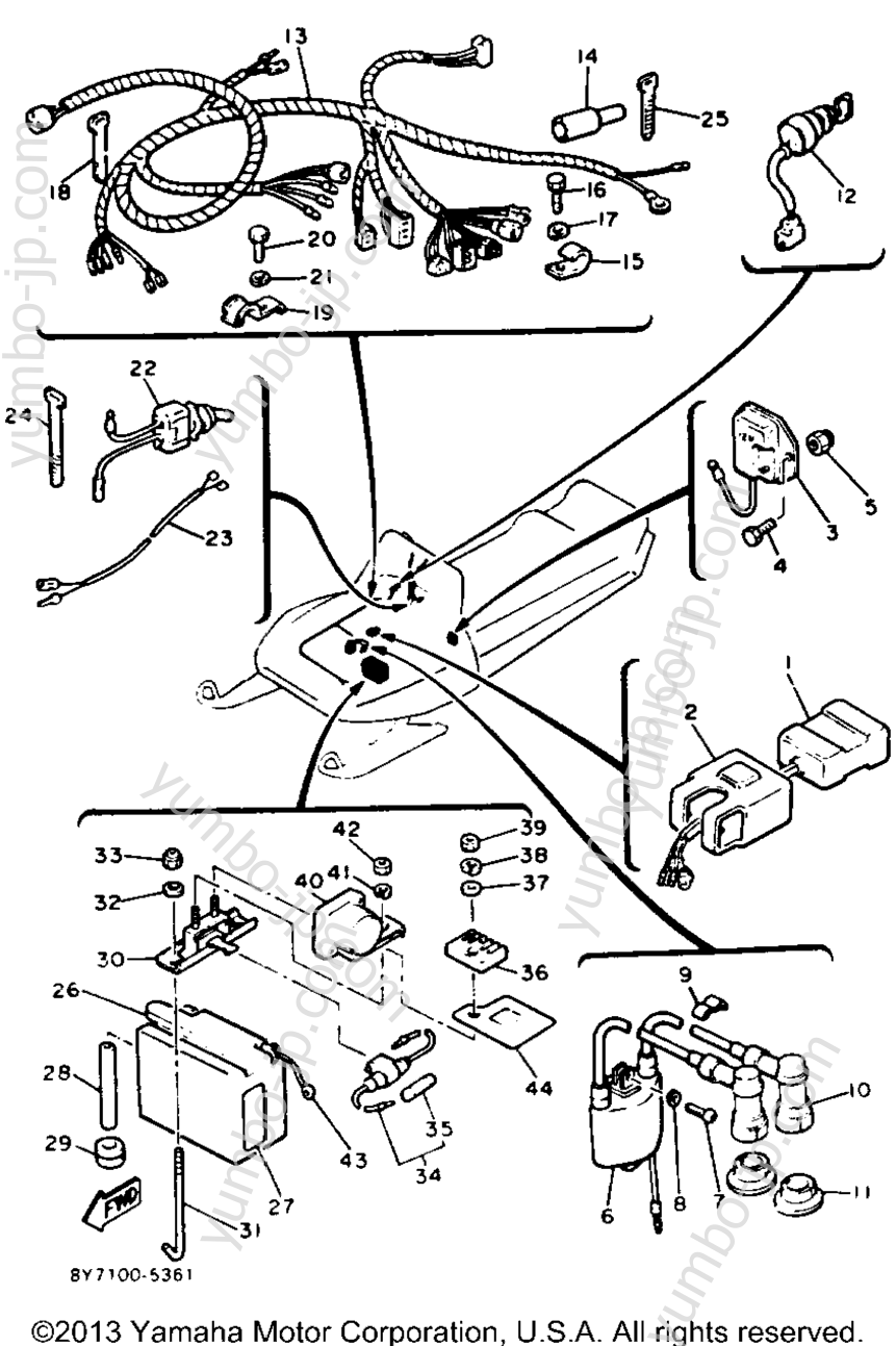 Electrical 1 for snowmobiles YAMAHA XLV (XL540N) 1989 year