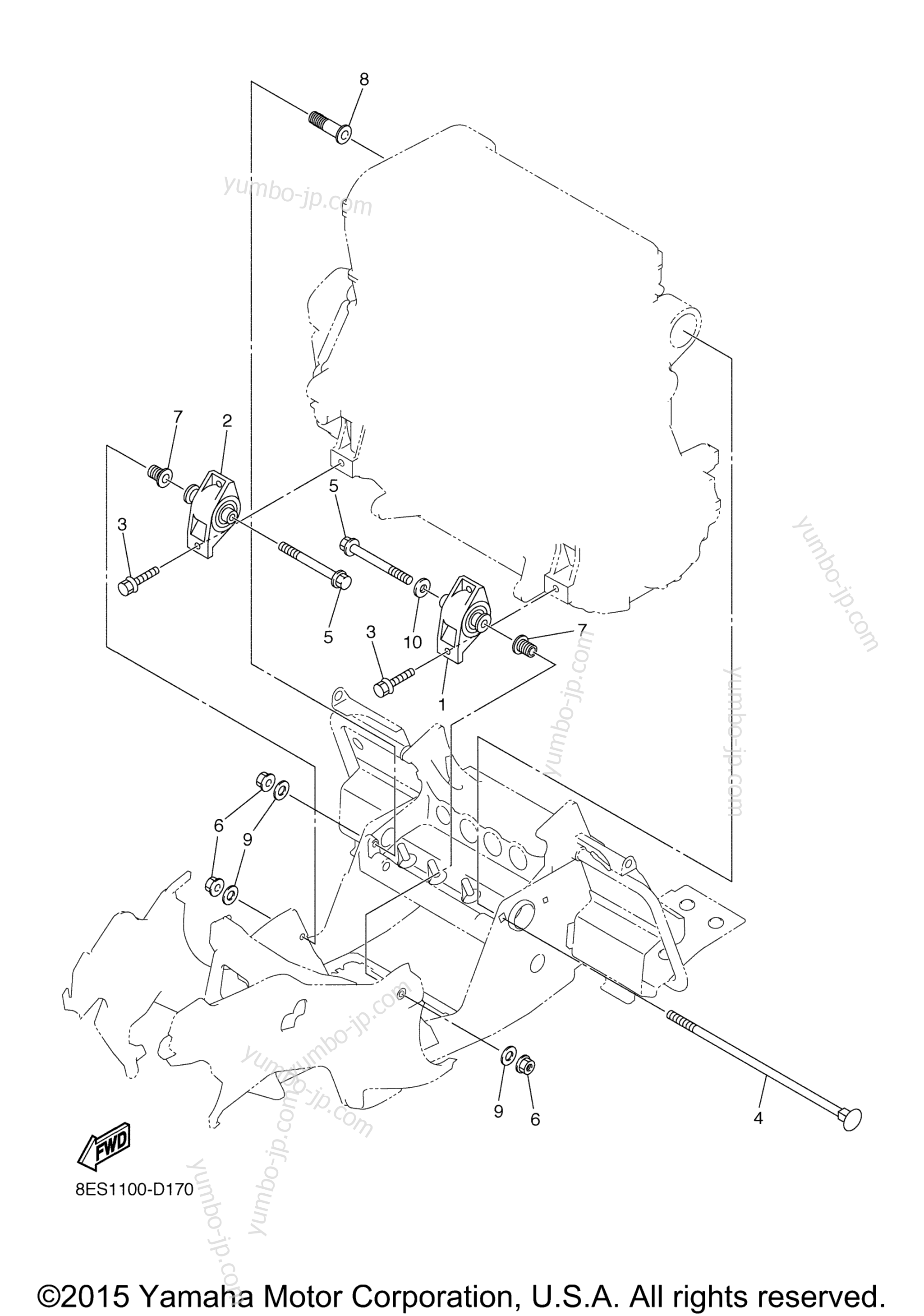 Engine Bracket для снегоходов YAMAHA RS VENTURE TF (RST90PTFFB) 2015 г.