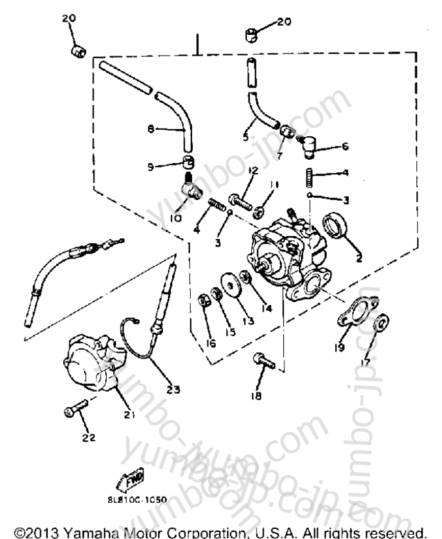 OIL PUMP for snowmobiles YAMAHA SS440F 1982 year