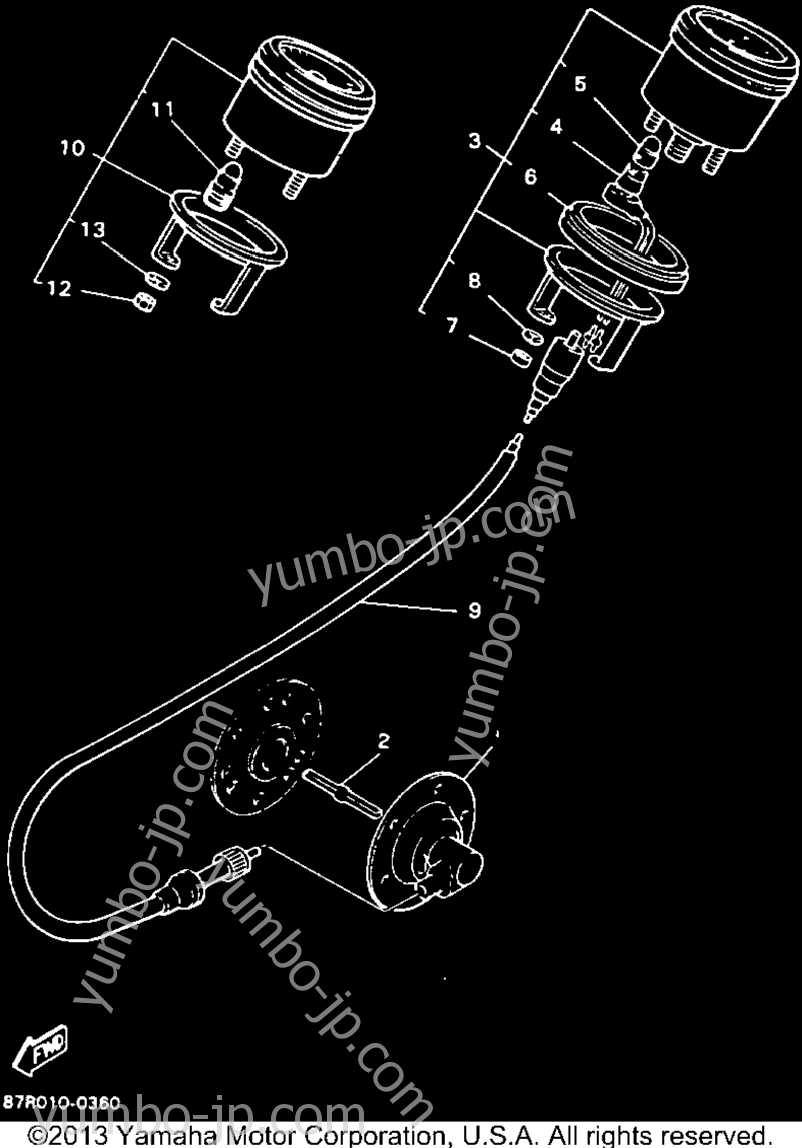 Измерительные приборы для снегоходов YAMAHA VK540 II (VK540ET) 1993 г.