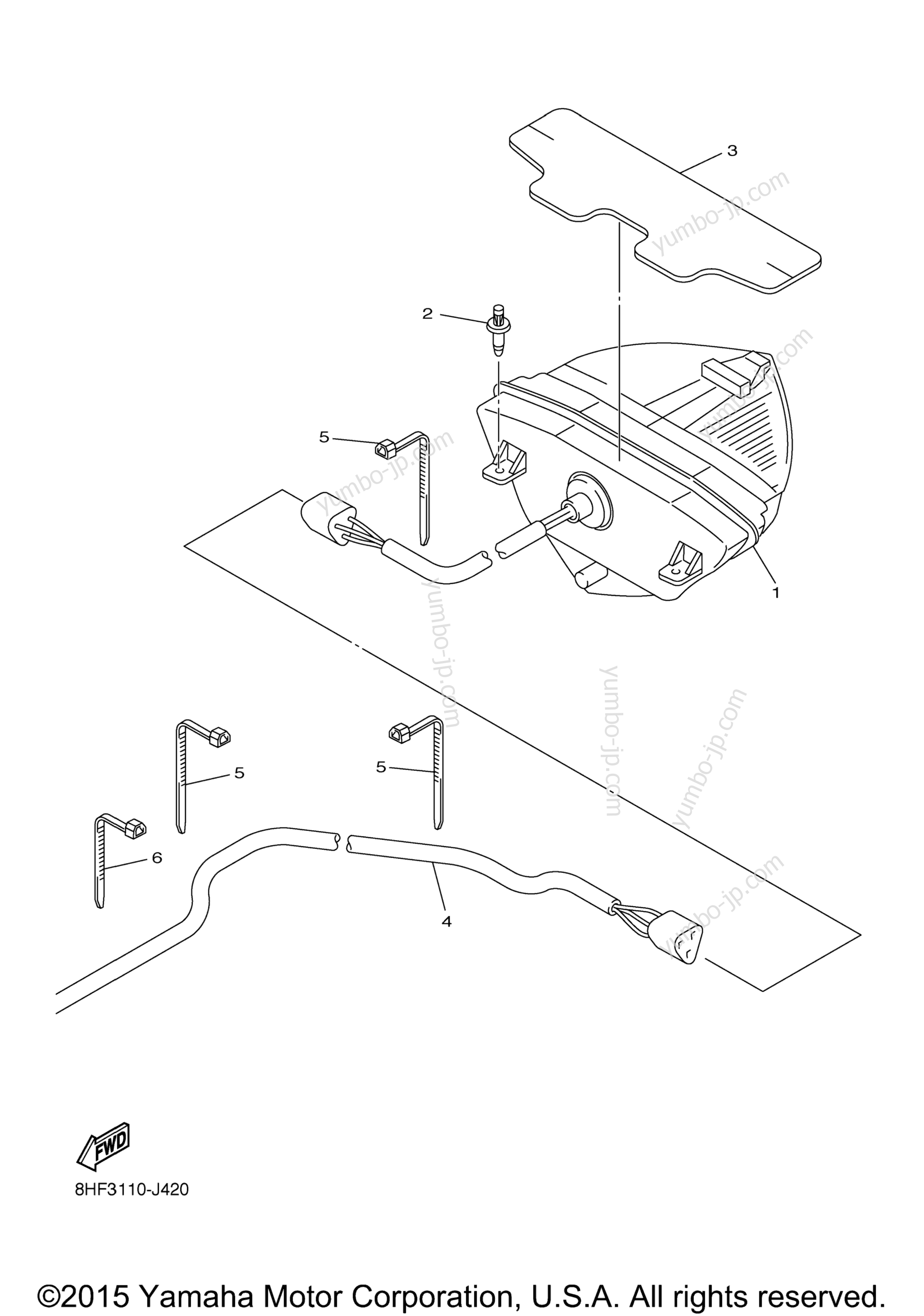 TAILLIGHT for snowmobiles YAMAHA RS VENTURE TF (RST90PTFFB) 2015 year