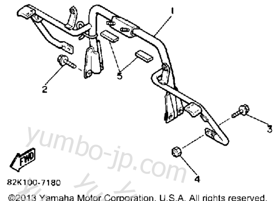 Steering Gate for snowmobiles YAMAHA PHAZER (PZ480M) 1988 year