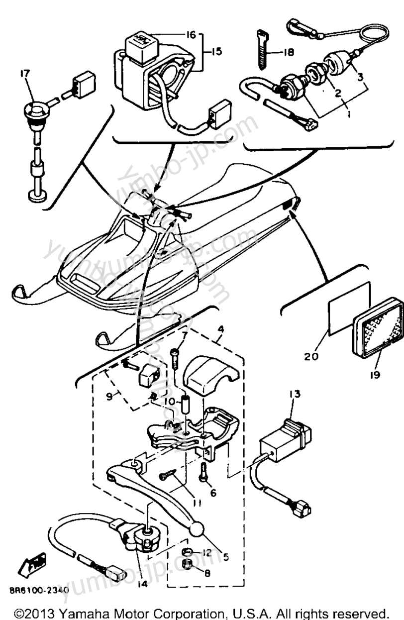 Electrical 2 для снегоходов YAMAHA SRV (SR540H) 1984 г.