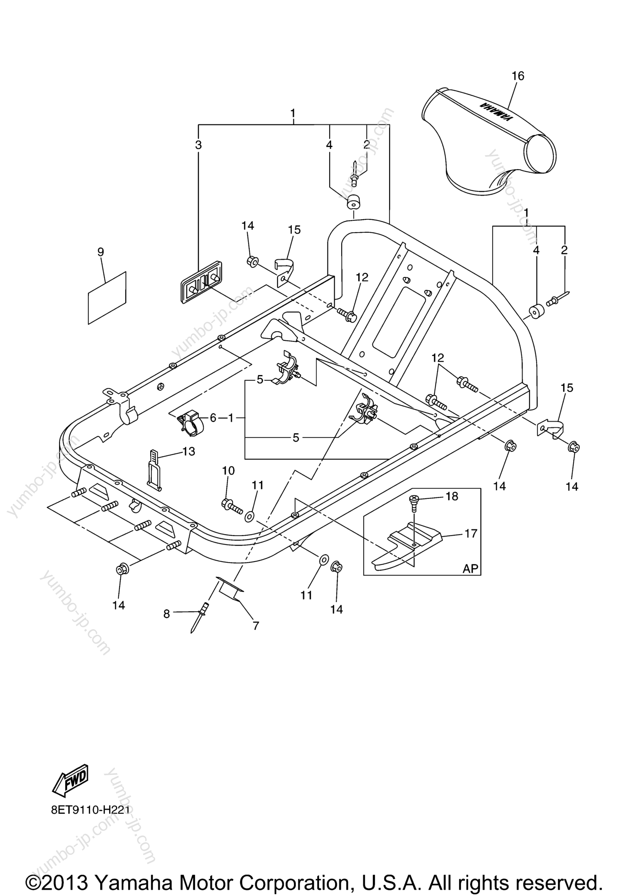 Steering Gate для снегоходов YAMAHA RS VENTURE (RST90BS) 2012 г.