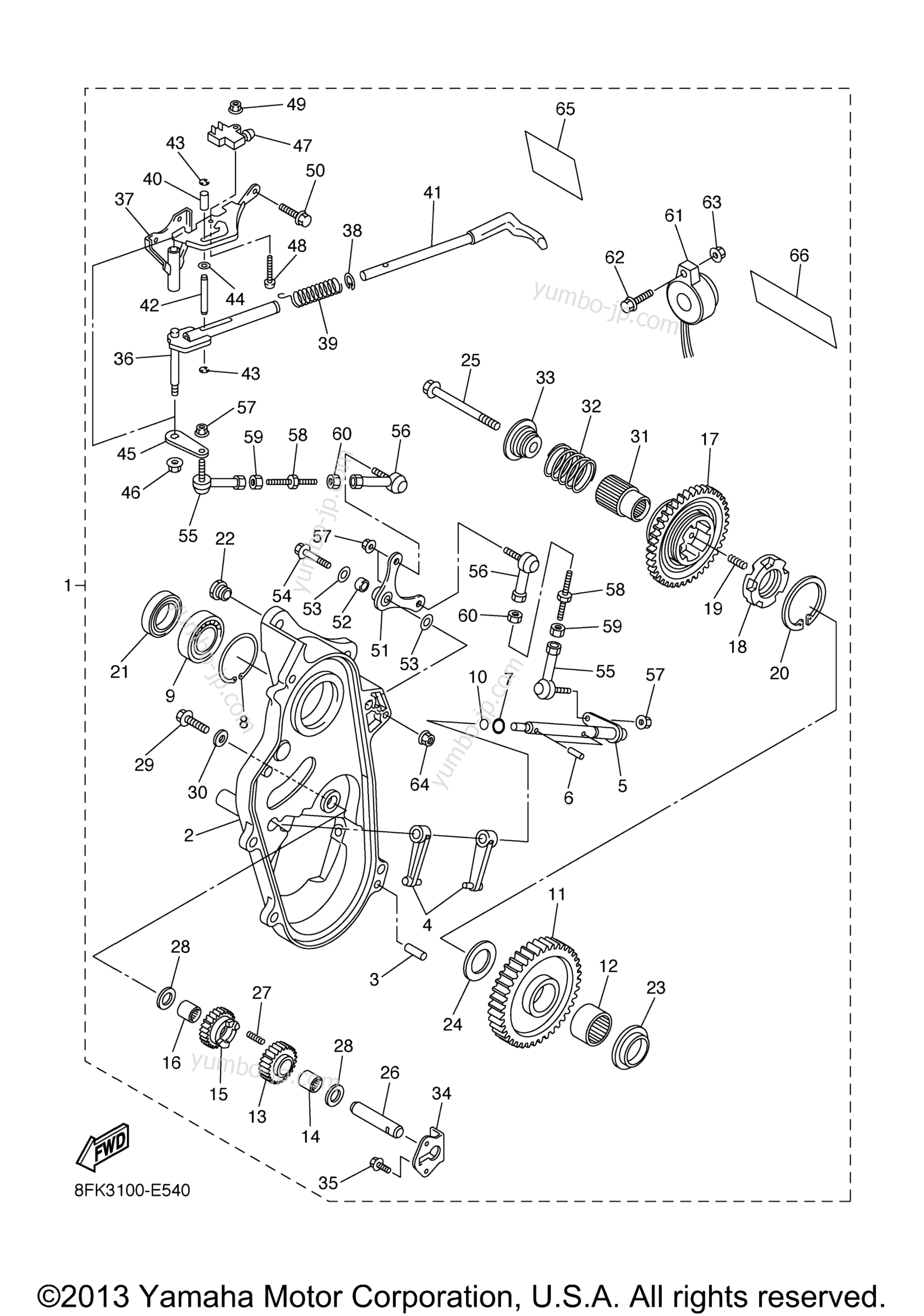 Alternate Reverse Gear Kit for snowmobiles YAMAHA NYTRO (RS90NL) 2006 year