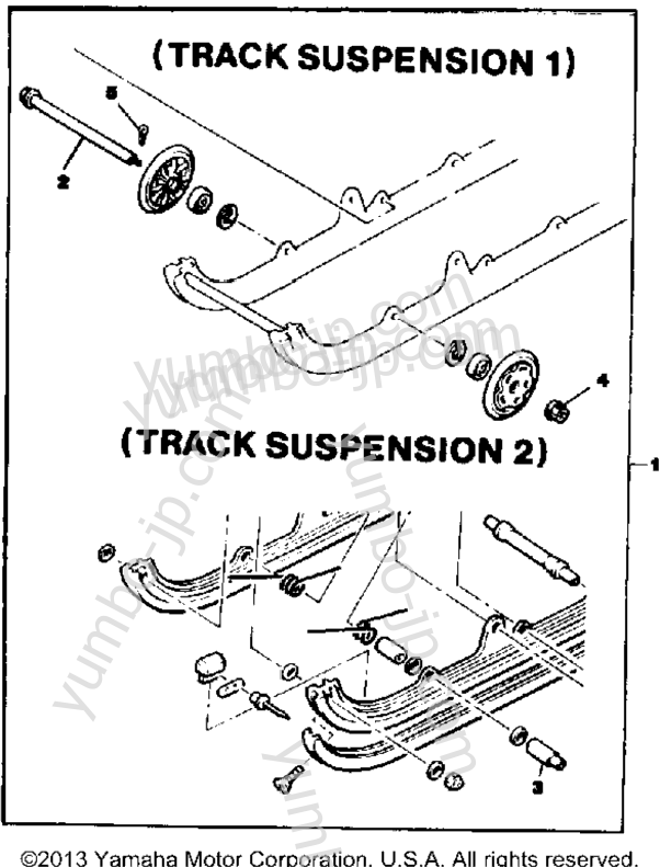 Shaft-5 Suspension Improvement for snowmobiles YAMAHA ENTICER 340 (ET340J) 1985 year