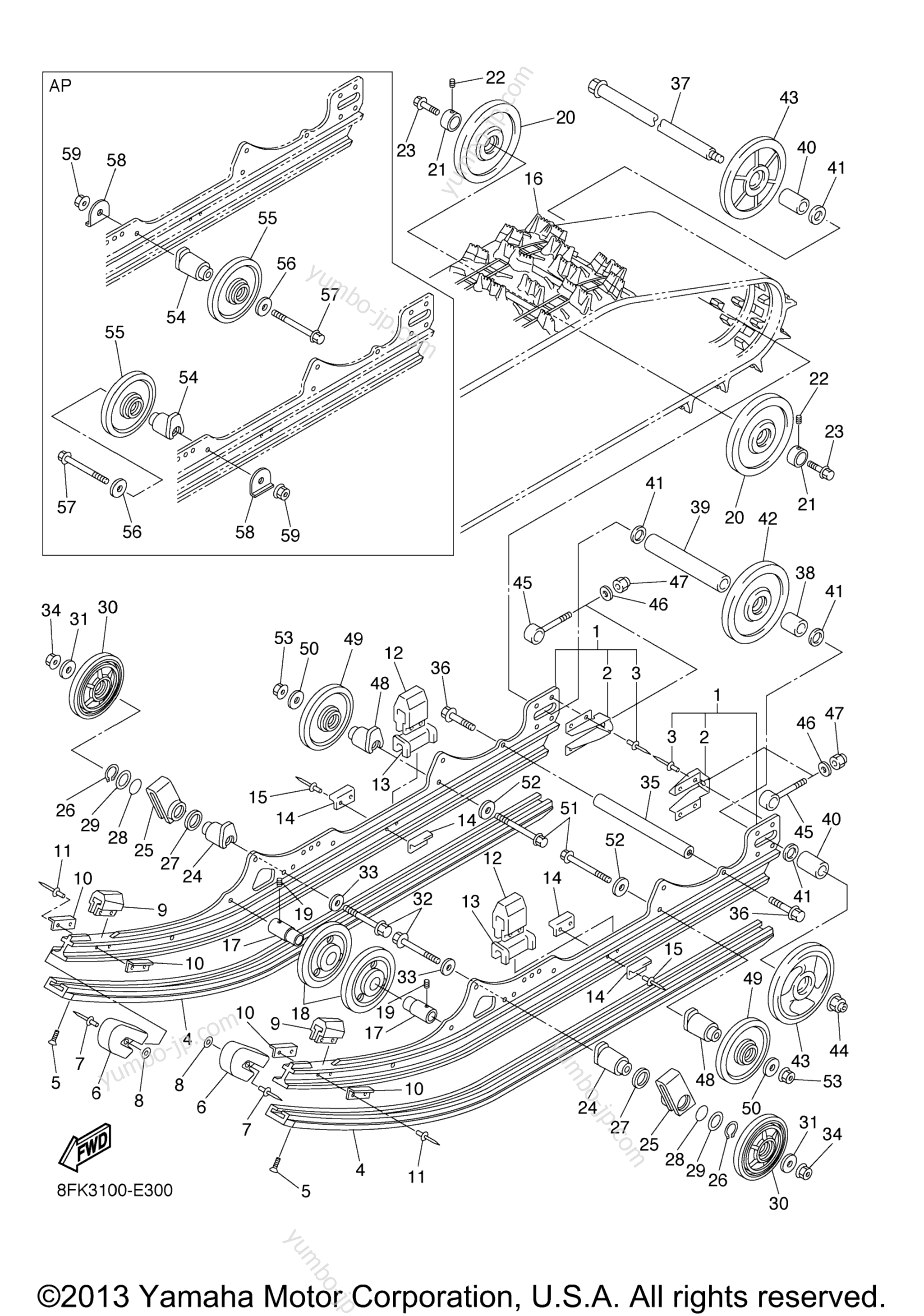 Track Suspension 1 для снегоходов YAMAHA APEX MOUNTAIN (RX10ML) 2006 г.