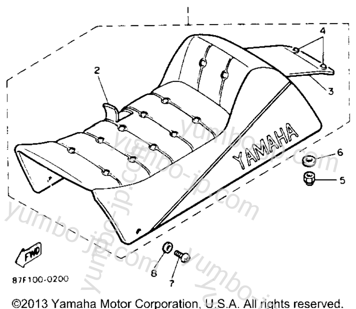 SEAT for snowmobiles YAMAHA PHAZER II (PZ480T) 1993 year