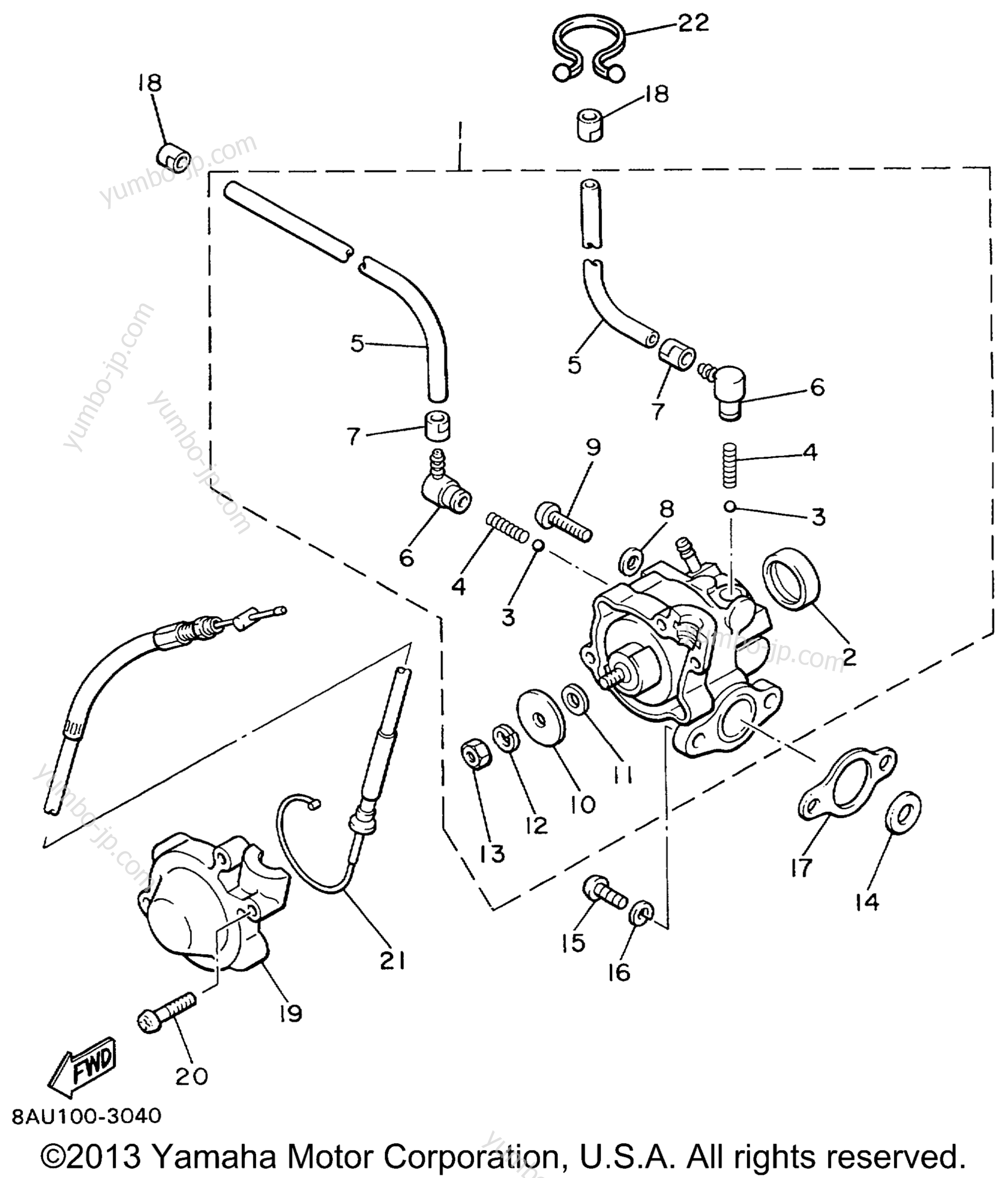 OIL PUMP for snowmobiles YAMAHA VK540 III (VK540EC) 1999 year