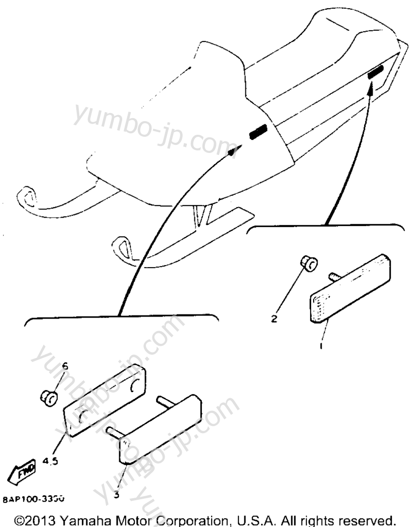 Electrical 3 for snowmobiles YAMAHA VENTURE GT (VT480GTT) 1993 year