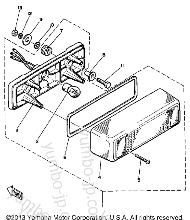 TAILLIGHT для снегоходов YAMAHA SS440E 1981 г.