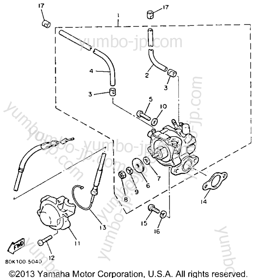 OIL PUMP for snowmobiles YAMAHA PHAZER II LE (ELEC START) (PZ480ER) 1991 year