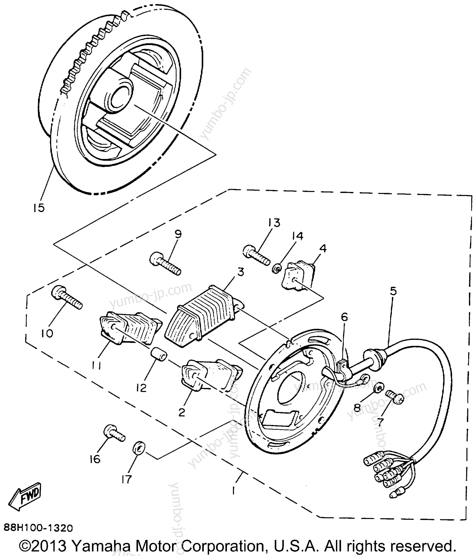 GENERATOR для снегоходов YAMAHA VENTURE GT (VT480GTS) 1992 г.