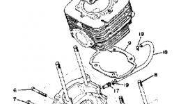 Crankcase-Cylinder для снегохода YAMAHA GS3001976 г. 
