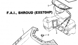 F - A - I - , Shroud (Ex570hp) for снегохода YAMAHA EXCITER (EX570P)1990 year 