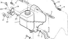 OIL TANK for снегохода YAMAHA ENTICER II LT (ET410TRS)1992 year 