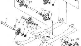 Track Suspension 1 for снегохода YAMAHA EXCITER LE (ELEC START) (EX570EP)1990 year 