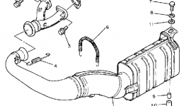 Exhaust for снегохода YAMAHA ENTICER LTR (LONG TRACK+REVERSE) (ET340TRM)1988 year 