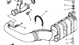 Exhaust for снегохода YAMAHA ENTICER 340 (ET340H)1984 year 
