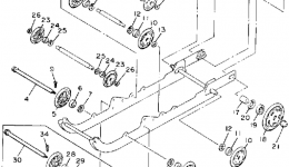 Track Suspension 1 for снегохода YAMAHA ENTICER II LT (ET410TRS)1992 year 